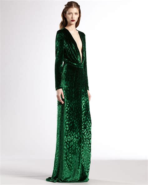 gucci green dark woman dress